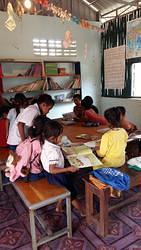 books being read in library